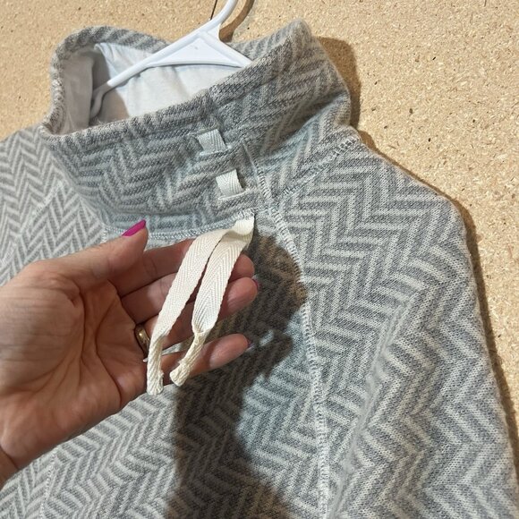 Prana Women Sweater XL Mattea Herringbone Asymmetrical Wool Blend Hiking Outdoor - Picture 7 of 9